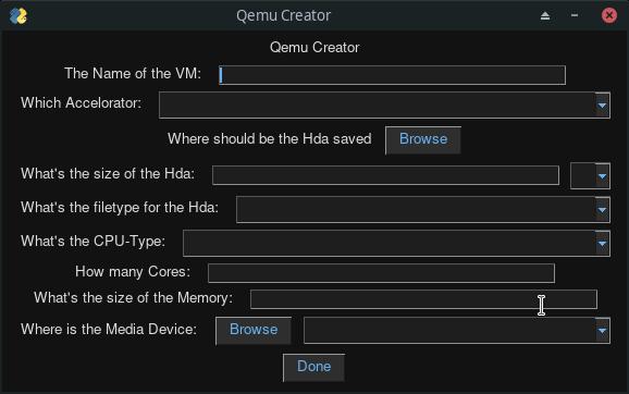 Dieses Programm war mir sehr nützlich als ich Virt-Manager nicht verwenden konnte